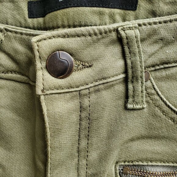 Joe's Jeans Girls' The Rocker Ankle Low-Rise Skinny Olive Green Jeans Big Kid 14 - Picture 7 of 16